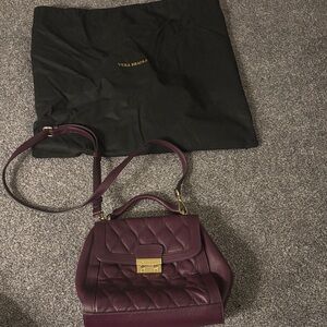 Elegant Purple Quilted Handbag